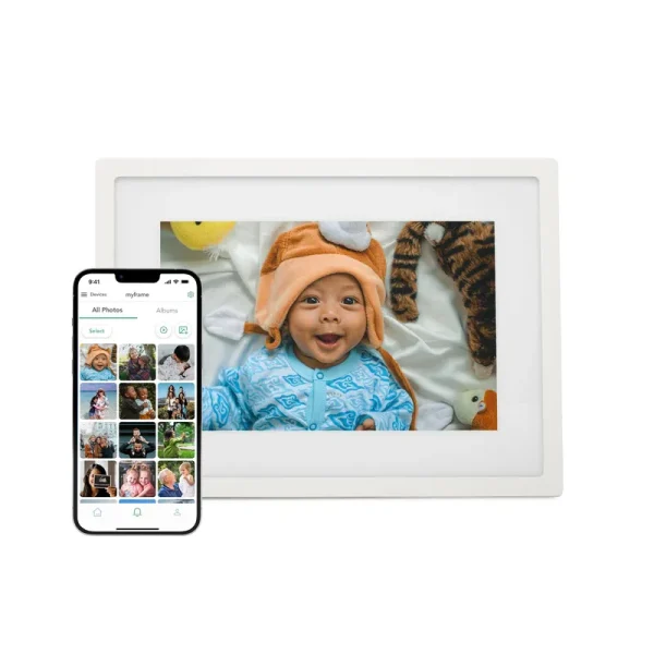 Skylight Digital Picture Frame - WiFi Enabled with Load from Phone Capability, Touch Screen Digital Photo Frame Display - Gifts for Mom, Preload