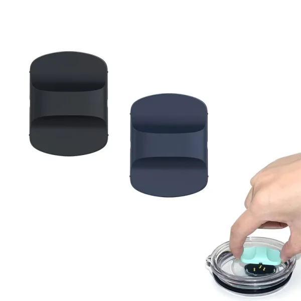 New Upgrade Magnetic Slider Replacement: Magslider for Yeti Lids 10 oz, 14oz, 16 oz, 20 oz, 26 oz, 30 oz (Black-Navy Blue)