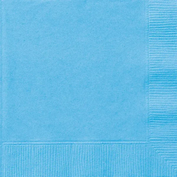 Paper Luncheon Napkins, 6.5 in, Light Blue, 24ct