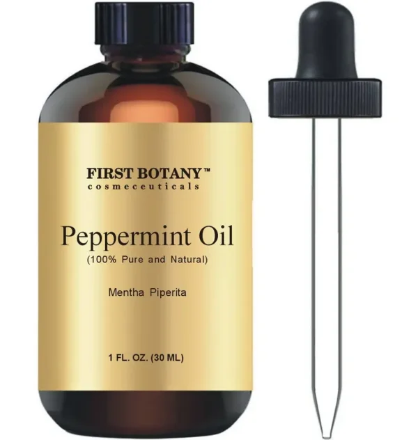 First Botany 100% Pure Peppermint Oil - Premium Peppermint Essential Oil for Aromatherapy, Massage, Topical & Household Uses - 1 fl oz (peppermint)