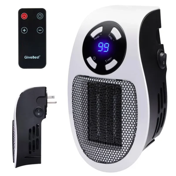 Brightown Wall Space Heater 350W Portable Electric Heater with Programmable Adjustable Thermostat, Overheat Protection, Precise LED Display, Passed UL