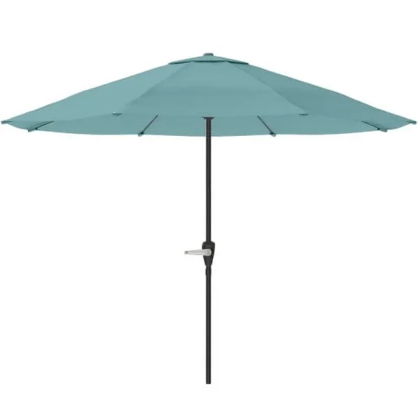 Pure Garden 9 ft Patio Umbrella with Easy Crank, Dusty Green, Size: 9'