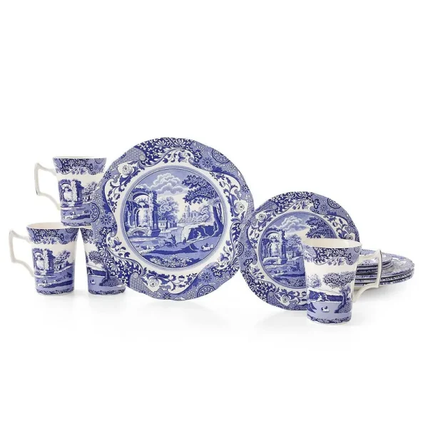 Spode Blue Italian 12-Piece Dinnerware Set