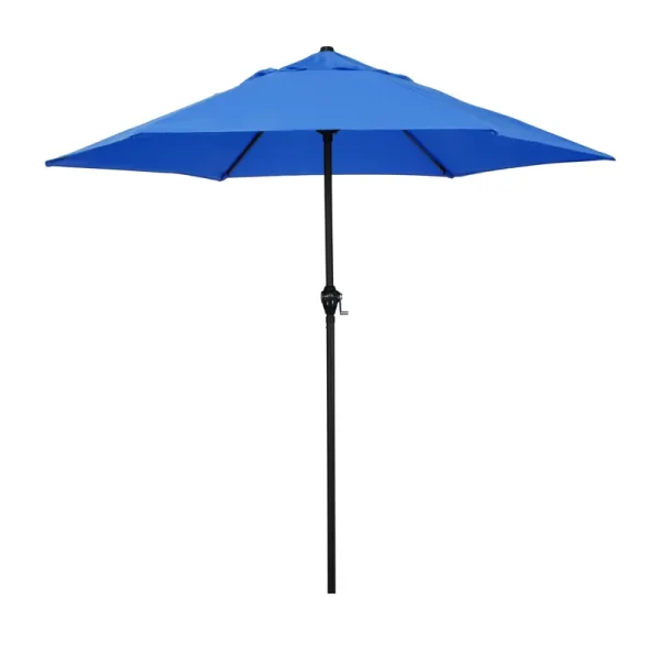 Astella 9' Steel Market Umbrella with Push Tilt - Pacific Blue