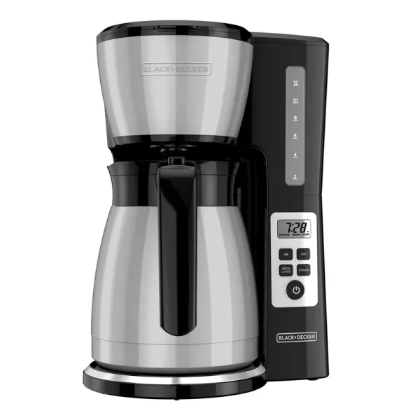 Black+decker 12-Cup Thermal Programmable Coffeemaker CM2046S, Silver/Black