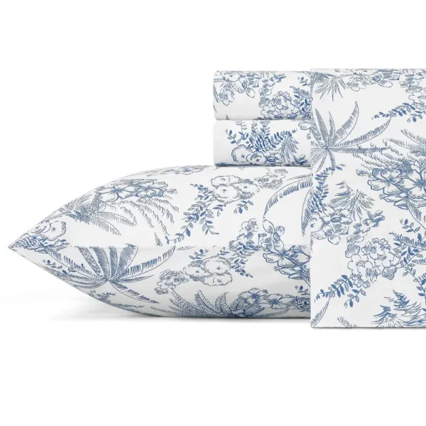 Tommy Bahama Pen and Ink Palm Sheet Set - Queen