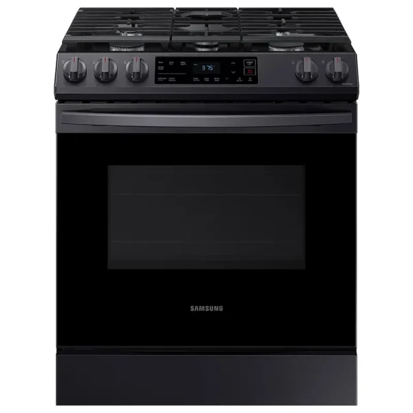 Samsung 6.0 Cu. ft. Slide-In GAS Range, Black Stainless Steel - NX60T8111SG