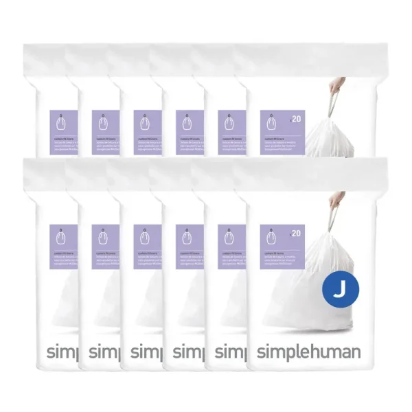 simplehuman Custom Fit Liners - Code J 240 Pack