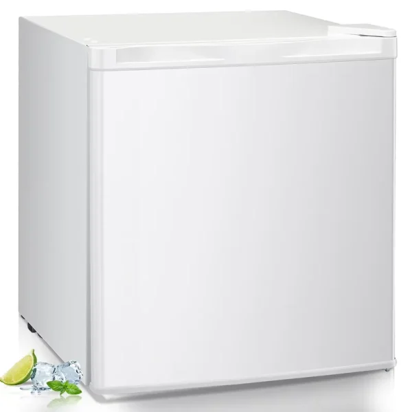 WAA Mini Freezer, 1.1 Cu.ft Upright Freezer with Reversible Single Door, Removable Shelves, Small Freezer with Adjustable Thermostat for Home/Kitchen/Office (White)