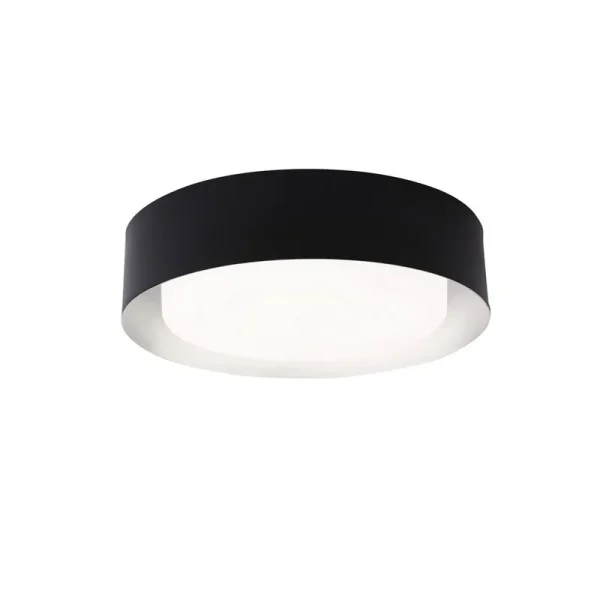 SAVITA 3 Light Flush Mount Shade Color: Black/White