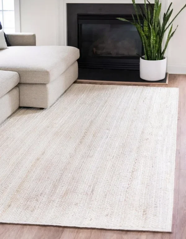 Unique Loom Dhaka Braided Jute Area Rug (12' 2 x 16' 0 - Beige)