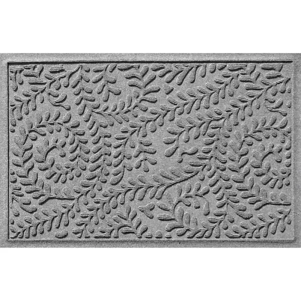 Waterhog Boxwood 23 in. x 35 in. Door Mat - 23"x35" - Medium Gray