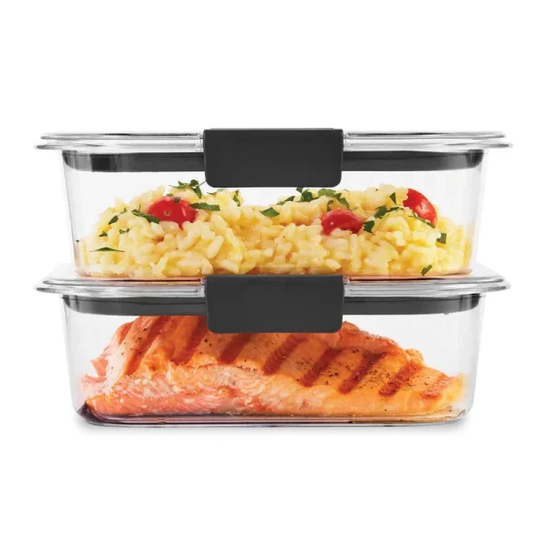 Rubbermaid Brilliance Containers, Plastic, StainShield, 3.2 Cup, Value Pack - 2 containers