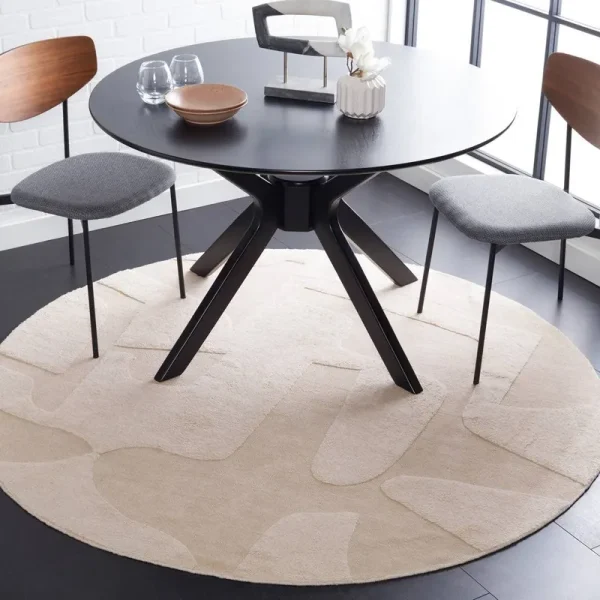 Sarya 790 Area Rug in Ivory Joss & Main Rug Size: Round 6'