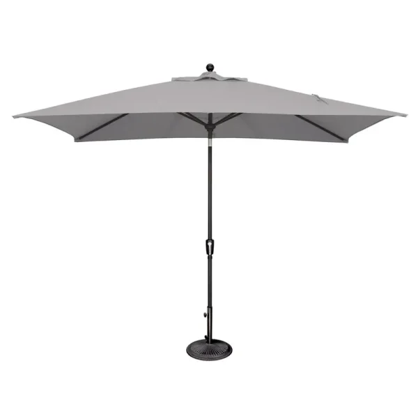 Launceston 10' x 6.5' Rectangular Market Umbrella Sol 72 Outdoor Fabric Color: Antique Light Beige Sunbrella Canvas, Frame Color: Black