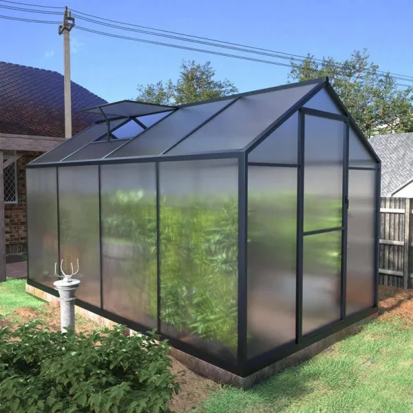 VEIKOUS 6 ft. x 8 ft. Grey Walk-In Garden Greenhouse Kit