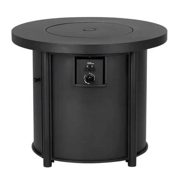 Style Selections 30-in W 50000-BTU Black Steel Propane Gas Fire Pit Table | SRGF21626X