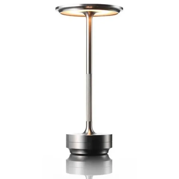 Ambient - Metallic Cordless Table Lamp - Rechargeable - Waterproof - Silver