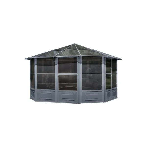 Gazebo Penguin Florence Solarium 12 ft. x 12 ft., Slate