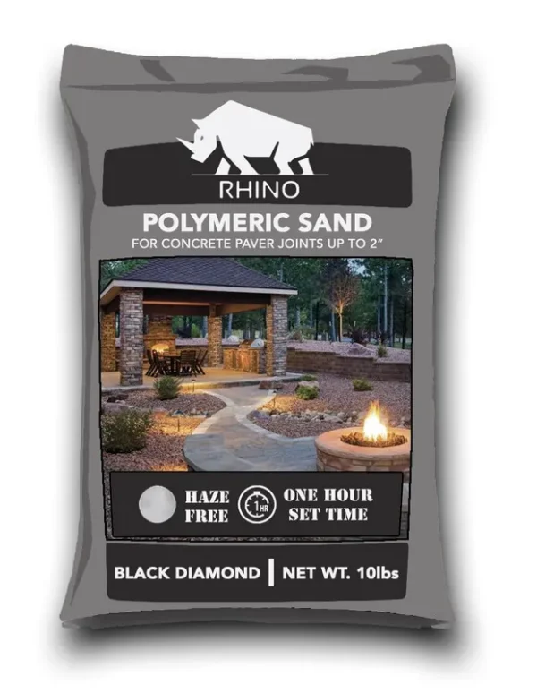 Rhino Power Bond Plus - Polymeric Sand for Pavers and Stone Joints Up to A Maximum of 2 INCHES. 10 lb / Black Diamond