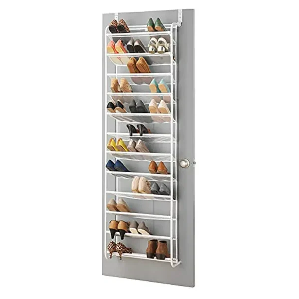 Whitmor 36 Pair Over The Door Shoe Rack White