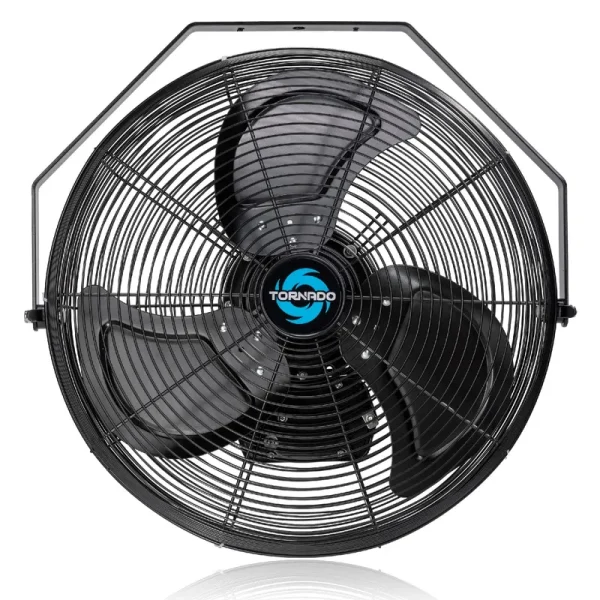 Tornado 18 inch Outdoor Ipx4 Water-Resistant High Velocity Metal Industrial Wall Mount Fan for Commercial, Industrial, Residential, Greenhouse Use 3