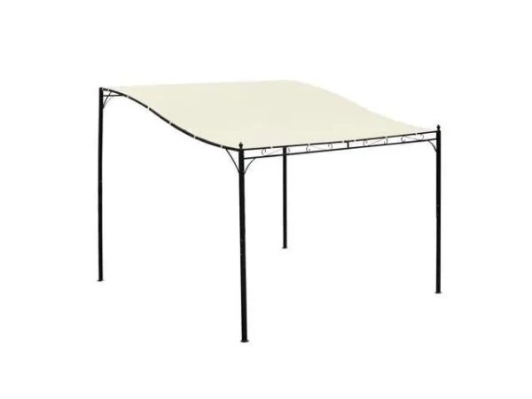 Outsunny 10 x 10 Foot Steel Outdoor Pergola Patio Canopy Gazebo - White