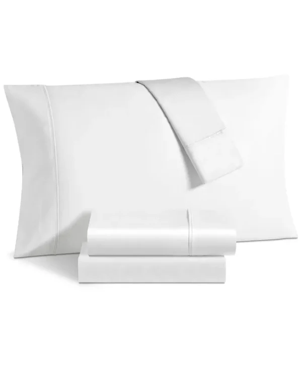 Aspen 1000 Thread Count Sateen 6-Pc. Solid California King Sheet Set - White