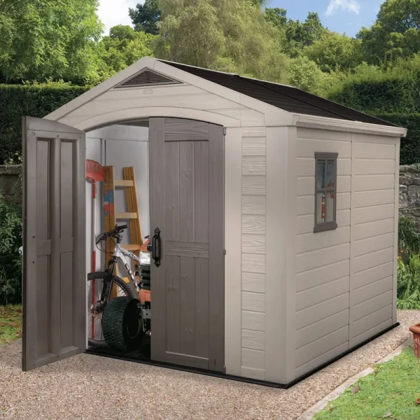 Keter 213563 Factor 8x8 Large Outdoor Storage Shed