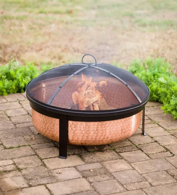 Better Homes & Gardens Wood Burning Copper Fire Pit, 30-Inch Diameter and 22-inch Height