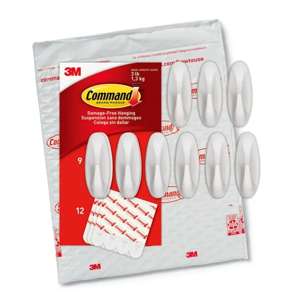 Command Medium Designer Hooks, 7 Hooks, 12 Strips