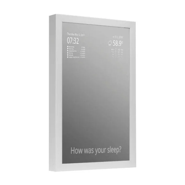 Vilros Magic Mirror V4-2 Way Mirror with Internal LCD Screen for Smart Mirrors Projects White