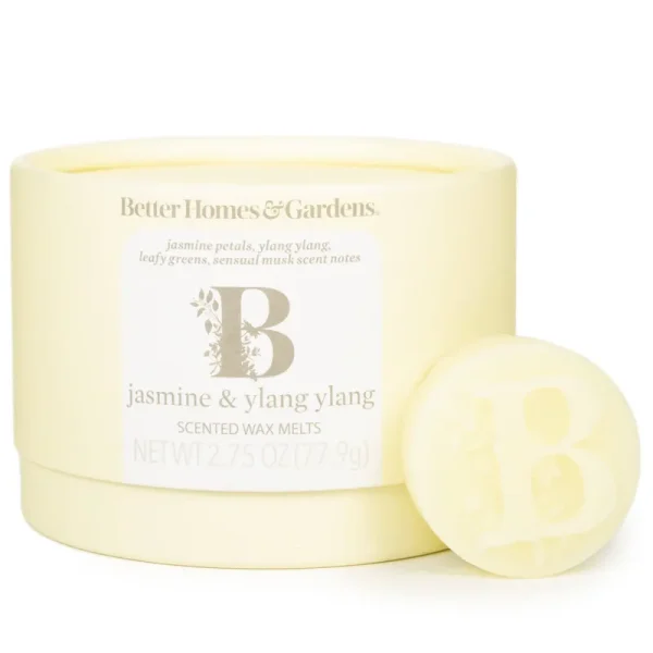 Jasmine & Ylang Ylang Essential Oil Infused Wax Melts, Better Homes & Gardens, 2.75 oz (1-Pack)