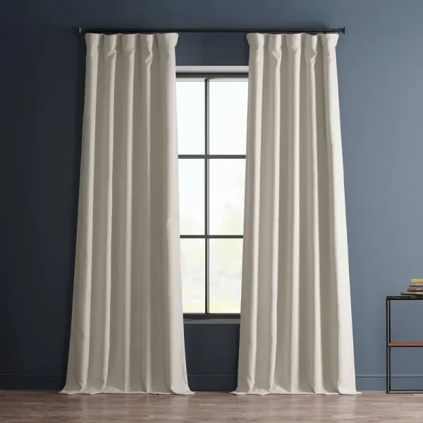 Birch Faux Linen Room Darkening Curtain,Half Price Drapes