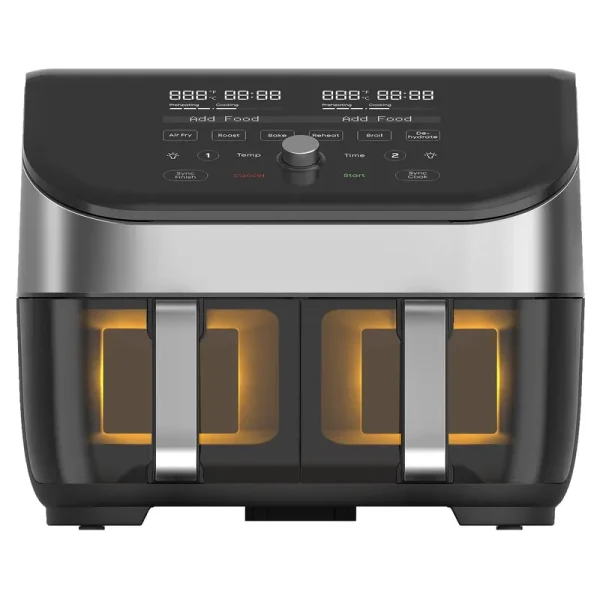 Instant Vortex Plus 8-Quart Dual Basket Air Fryer with ClearCook