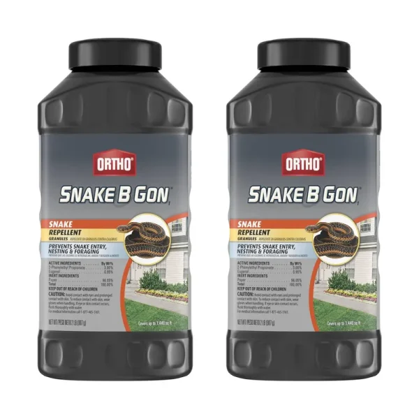 Ortho Snake B Gon1 - Snake Repellent Granules, No-Stink Formula, Covers Up to 1,440 Sq. ft., 2 lbs. (2-Pack)