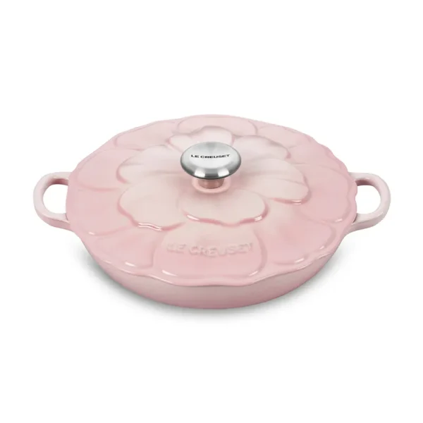 Le Creuset Enameled Cast Iron Signature Petal Braiser, 2.25 qt., Shell Pink