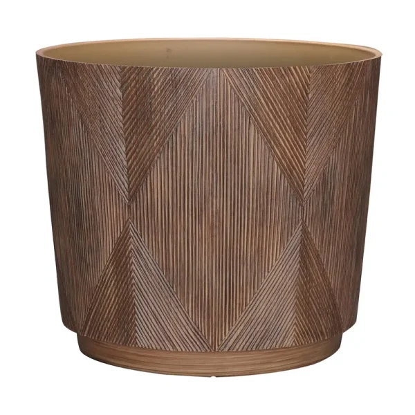 Better Homes & Gardens Hudson Resin Planter - Brown - 15.7 x 15.7 x 13.8 in