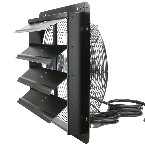 VEVOR Shutter Exhaust Fan, 16'' with Temperature Humidity Controller, EC-Motor, 2650 CFM, 10-Speed Adjustable Wall Mount Attic