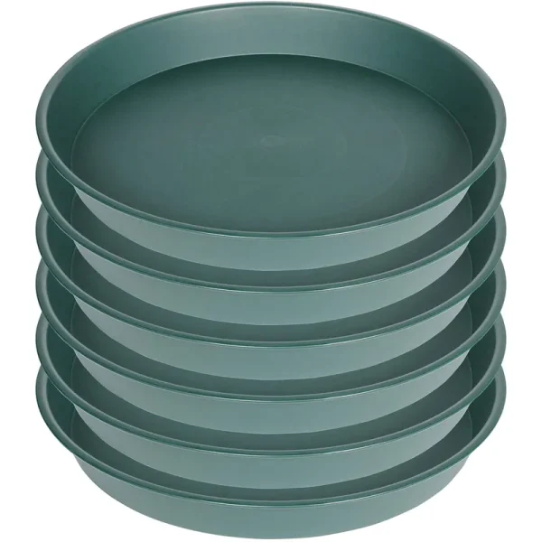 Bleuhome 6 Pack of Bird Bath Bowl 8 inch, 8 10 12 14 16 18 20 inch Heavy Duty Birdbath Bowls Only, Durable Plastic Round Large Plant Saucer Dish for