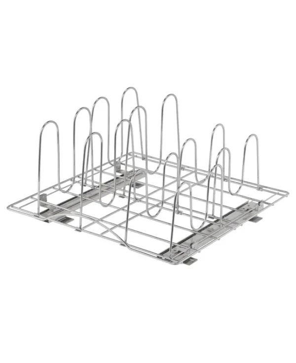 Trinity Sliding Pot Organizer - Chrome