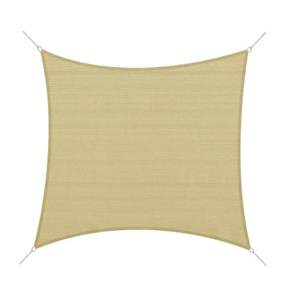 Outsunny 24' x 24' Outdoor Patio Sun Shade Sail Canopy Square UV Resistant - Sand