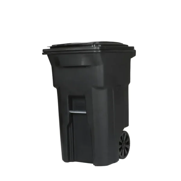 Toter 64 Gal Black Polyethylene Wheeled Garbage Can Lid Included