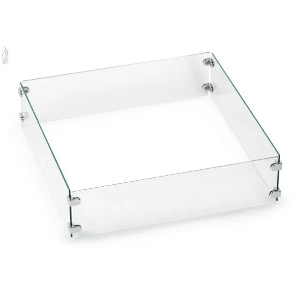 American Fireglass Tempered Glass Flame Guard for 36" Square Drop-In Fire Pit Pan