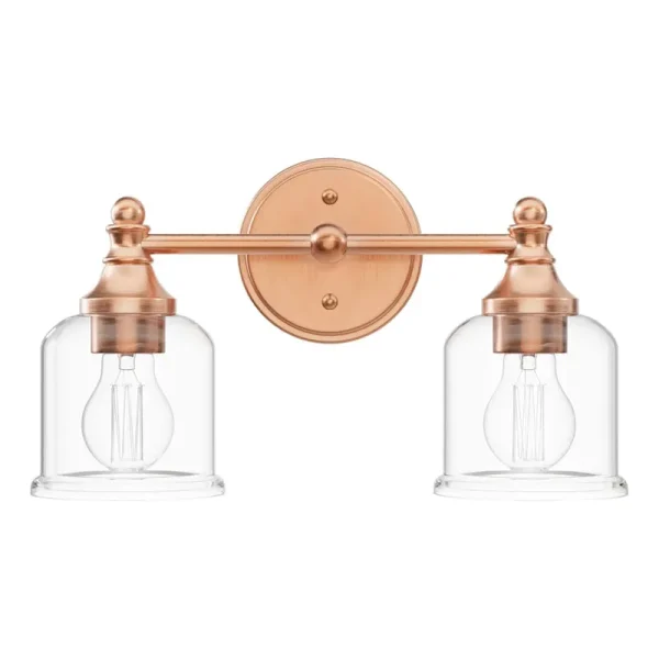 Hesby 2 - Light 15" Wide Bathroom Vanity Light Signature Hardware Finish: Satin Copper