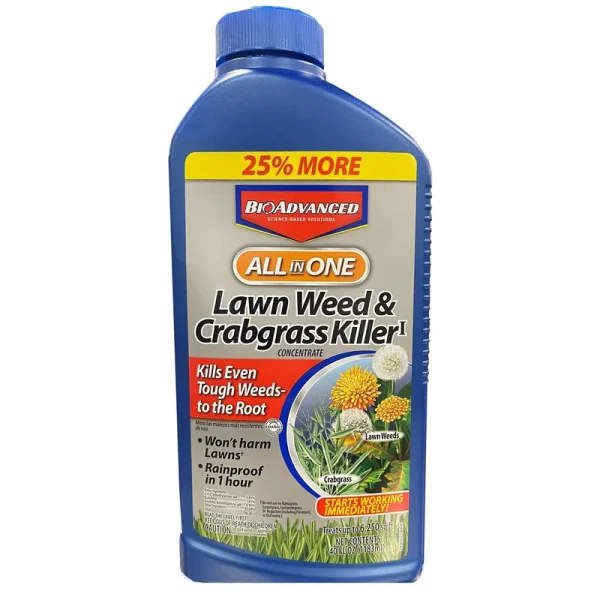 Bioadvanced Lawn Weed & Crabgrass Killer, All in One, Concentrate - 40 fl oz