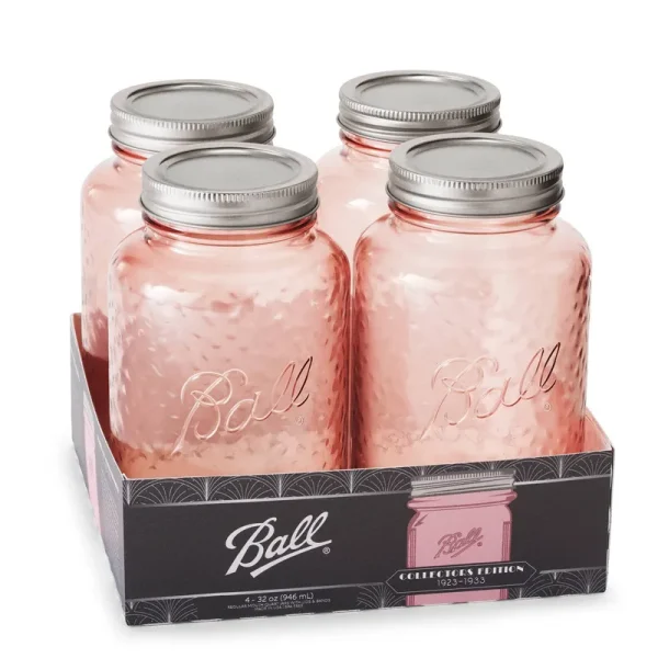 Ball Jars, Regular Mouth, 32 Ounce - 4 ea
