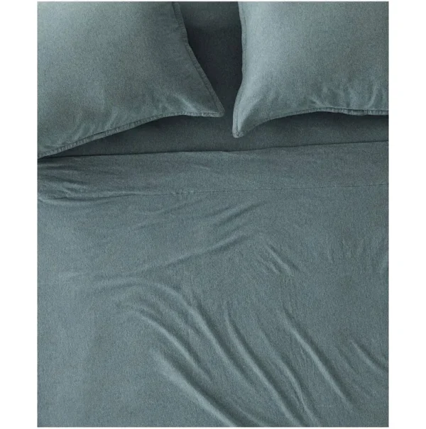 Pact Cotton Favorite Tee Jersey Sheet Set - Queen - Smoke Heather