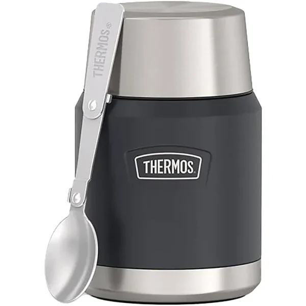 Thermos 16 oz. Icon Stainless Steel Food Jar w/ Spoon - Granite
