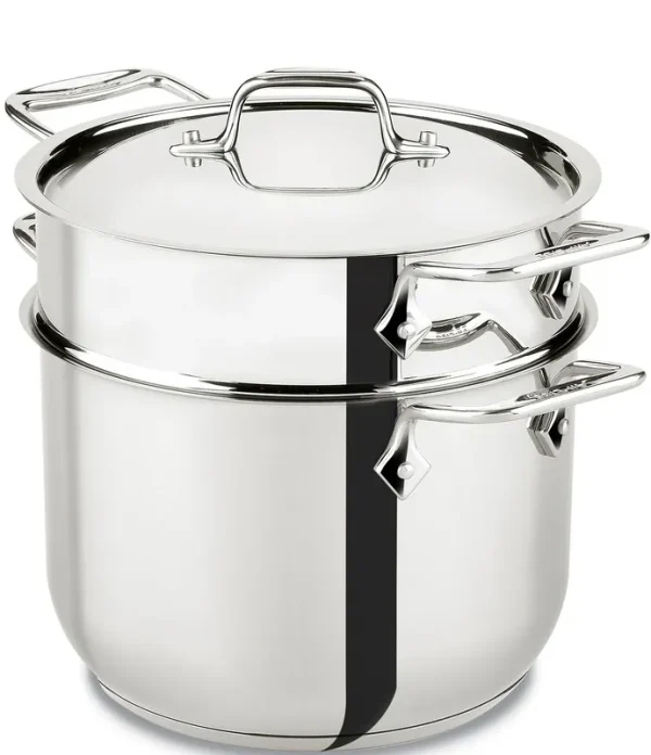 All Clad Stainless Steel 6 Quart Pasta Pot